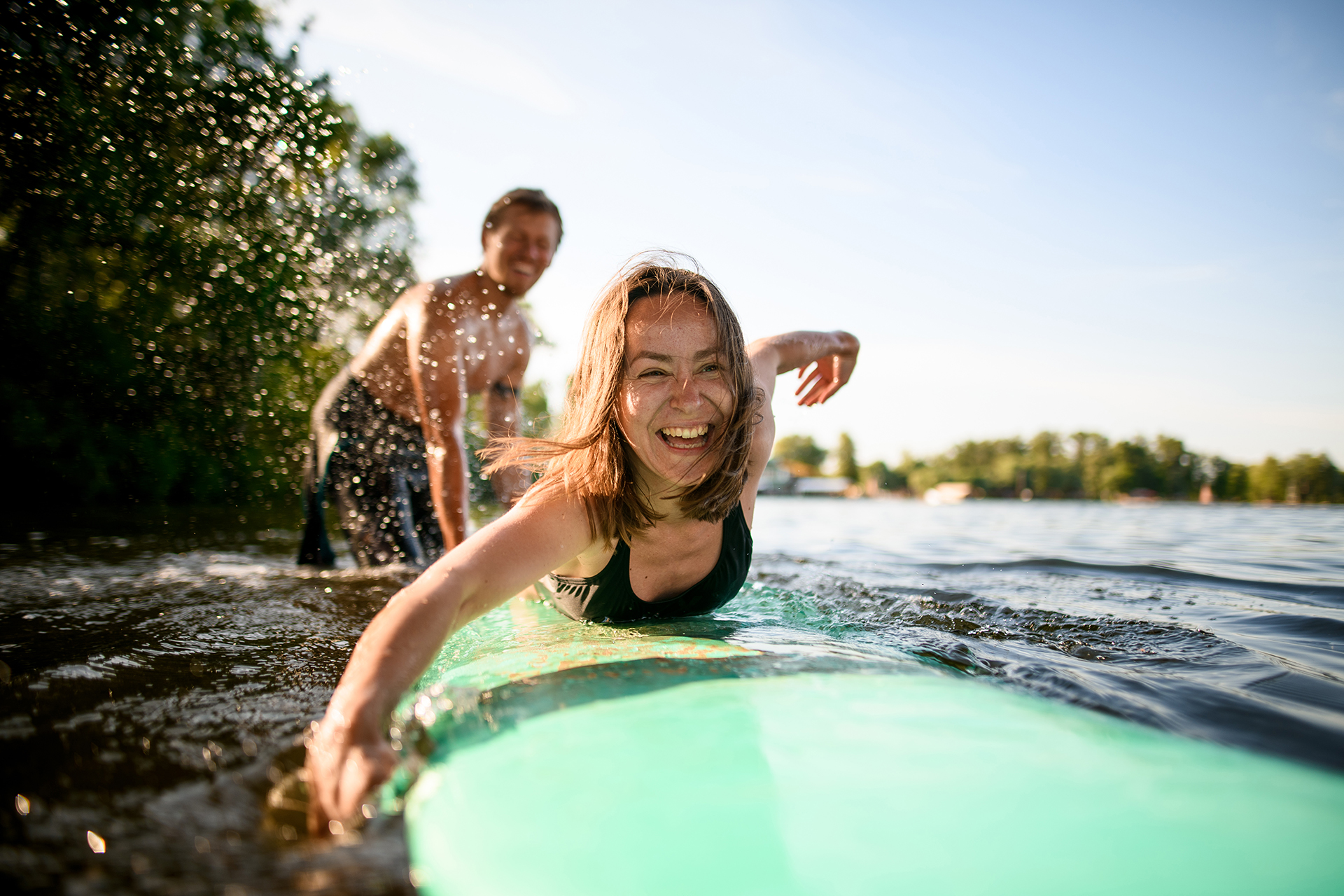 baden und schwimmen in Oy